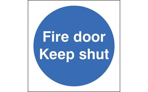 Rigid Plastic Sign -Fire Door Keep Shut