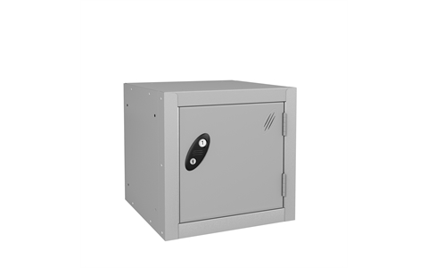 1 Door - Cube locker - Silver Grey Body / Silver Grey Doors - H305 x W305 x D305 mm - CAM Lock