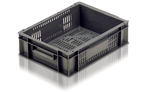 Ventilated Euro Stacking Container - 10 litre - Red - H118mm x W300mm x D400mm