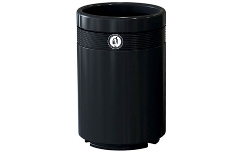 Economy Monarch Litter Bin - 144 Litre - Black - Overall Size  H810mm x W500mm x D500mm