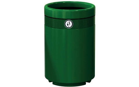 Economy Monarch Litter Bin - 144 Litre - Green - Overall Size  H810mm x W500mm x D500mm