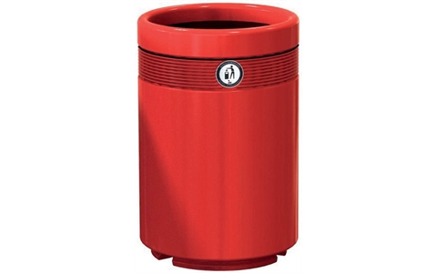 Economy Monarch Litter Bin - 144 Litre - Red - Overall Size  H810mm x W500mm x D500mm