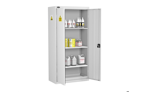 Standard Acid & Alkaline Cabinet -White Body/White Doors - H1780mm x W915mm x D460mm
