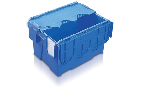 Kaiman Food Grade Attached Lid Container - 22 Litre - Blue - Overall Size  H264mm x W300mm x D400mm