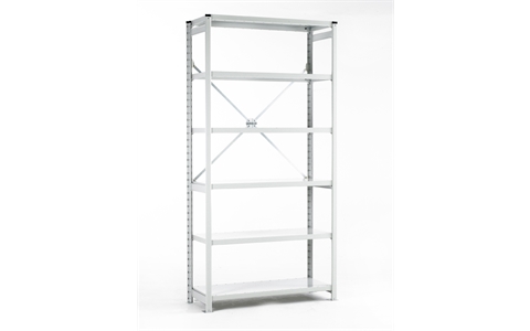 Euro Shelving - Open Back and Sides H2100mm x W1000mm x D450mm - 6 Shelf Levels - Starter Bay
