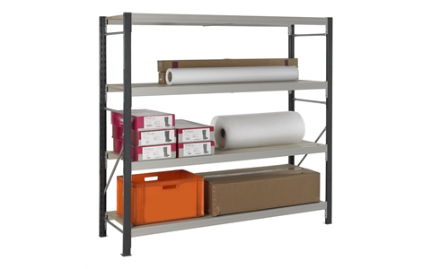 Longspan Starter Bay H1800mm x W1800mm x D450mm c/w 3 18mm Chipboard Shelf Levels 379kg / level