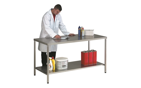 Stainless Steel Workbenches with Lower Shelf