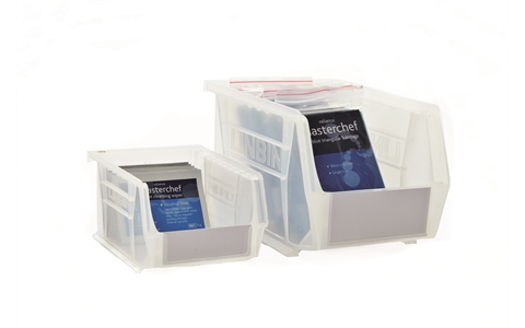 Size 2 Anti-Bacterial Clear Linbins - H75mm x W105mm x D135mm - Pack of 20 - Clear Storage Bins