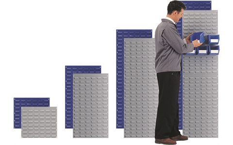 Wall Mounted Louvre Panel - H1400mm x W500mm - Blue - LBUC 52