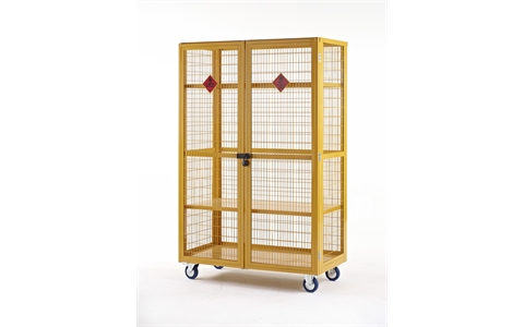 Hazardous Boxwell Mobile Storage Cages - Plywood Shelves