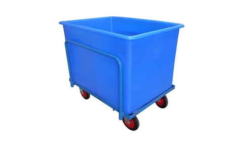 Container Truck - Red - 370L & Steel Container Dolly - H845mm x W1040mm x D730mm