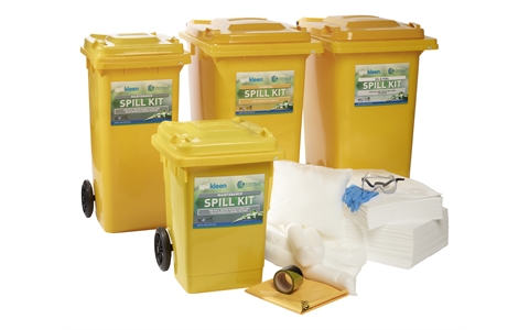 Wheeled Bin Spill Kit - Chemical 360L - Yellow