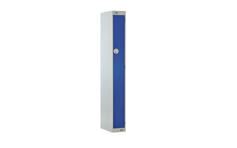 1 Door Slimline Locker 1800h x 225w x 450d mm - CAM Lock - Door Colour - Blue