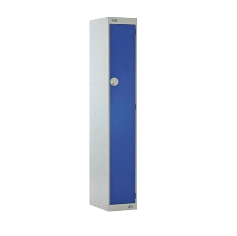 1 Door Standard Locker - with Sloping Top - 1925h x 300w x 300d mm - CAM Lock - Door Colour Blue
