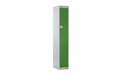 1 Door Standard Locker - with Sloping Top - 1925h x 300w x 300d mm - CAM Lock - Door Colour Green