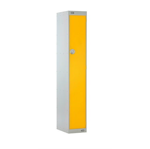 1 Door Standard Locker - with Sloping Top - 1925h x 300w x 300d mm - CAM Lock - Door Colour Yellow