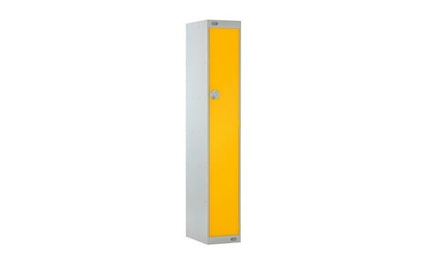 1 Door Standard Locker - 1800h x 300w x 300d mm - CAM Lock - Door Colour Yellow