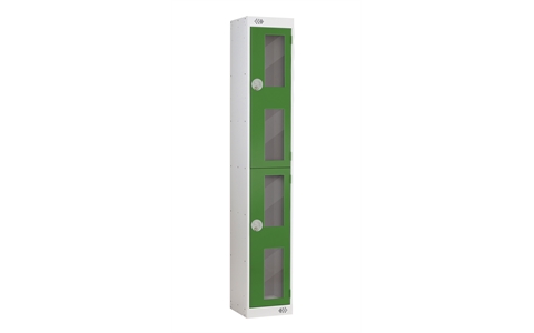 2 Door Insight Locker 1800h x 300w x 450d mm - CAM Lock - Door Colour Green
