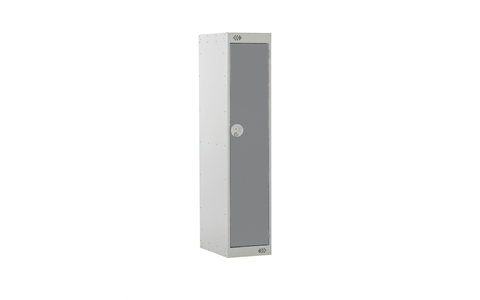 1 Door Three Quarter Height Locker - 1382h x 300w x 300d mm - CAM Lock - Door Colour Dark Grey