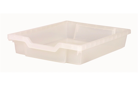 6 Clear Shallow trays - H75mm x W312mm x D427mm