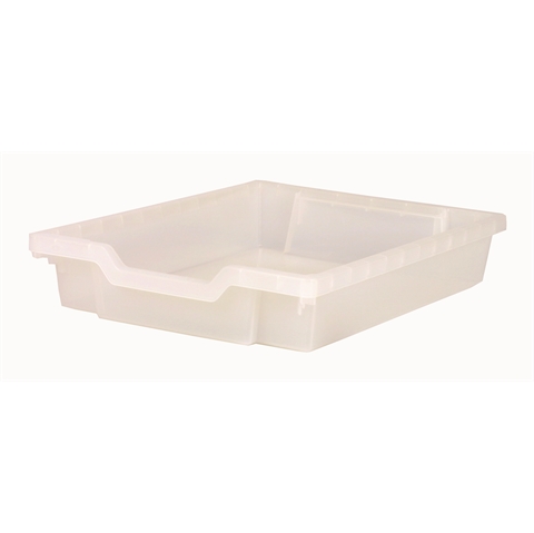 6 Clear Shallow trays - H75mm x W312mm x D427mm