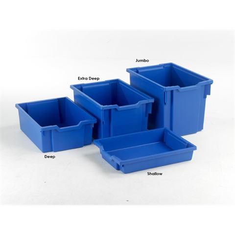 6 Clear Shallow Trays includes Lids - H75mm x W312mm x D427mm