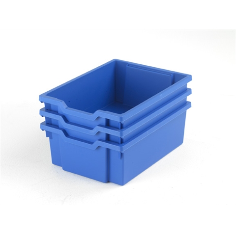 3 Royal Blue Deep trays -  H150mm x W312mm x D427mm