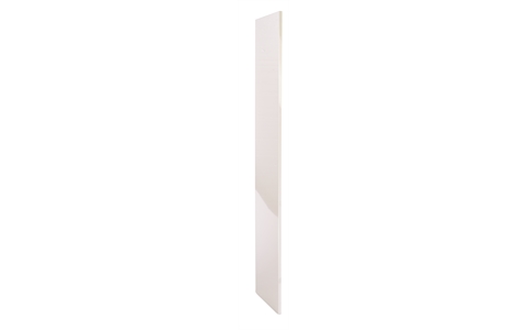 Mirror Gloss effect Décor End Panel - SLOPING TOP - Snow White - H1930 x D305 mm