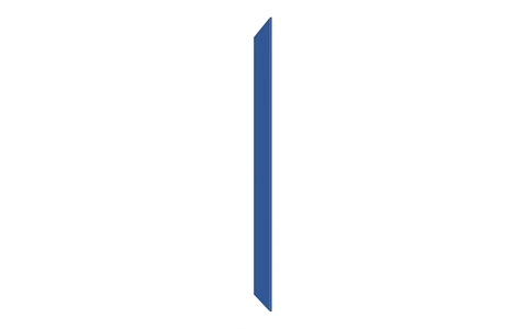 Solid Grade Laminate Décor End Panel - FLAT TOP - Electric Blue- H1780 x D380 mm