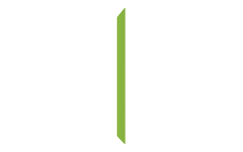 Solid Grade Laminate Décor End Panel - FLAT TOP - Lime- H1780 x D380 mm