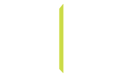 Solid Grade Laminate Décor End Panel - FLAT TOP - Lime Yellow- H1780 x D380 mm