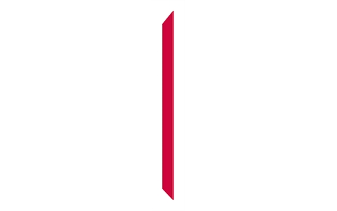 Solid Grade Laminate Décor End Panel - FLAT TOP - Red Dynasty- H1780 x D380 mm