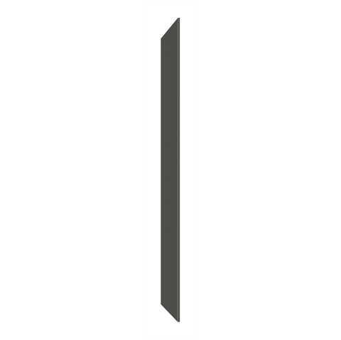 Solid Grade Laminate Décor End Panel - SLOPING TOP - Dark Grey- H1930 x D380 mm