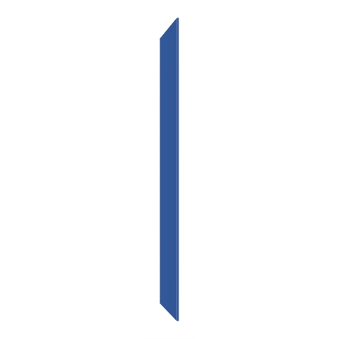 Solid Grade Laminate Décor End Panel - SLOPING TOP - Electric Blue- H1930 x D380 mm