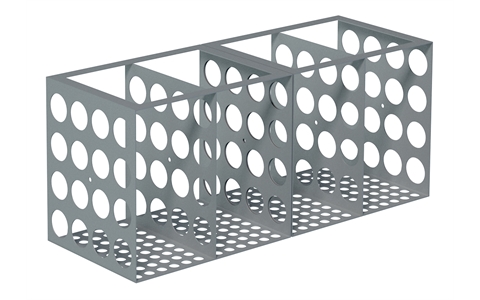 Modular Shoe Baskets - TWIN - SINGLE SIDED - 4 Compartments - H325 x W1000 mm