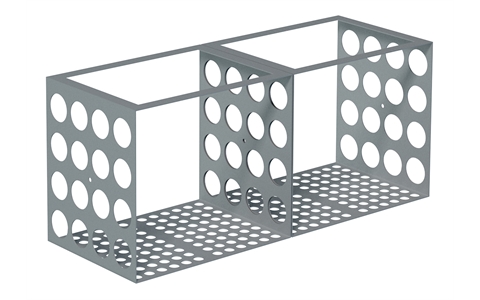 Modular Shoe Baskets - SINGLE - SINGLE SIDED - 2 Compartments - H325 x W1000 mm