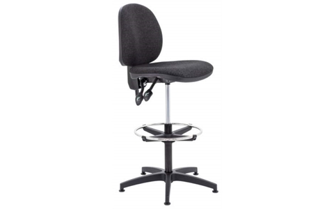 Concept Draughtsman Chair Permanent Contact Back Adj Ring Charcoal