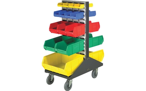 Link51 Louvre Panel trolley 457 x 1080mm, 2 sided, Containers are not included