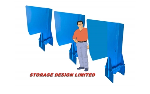 Temporary Workspace Partition-770mm Pack of 5 in Blue