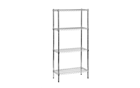 Chrome Wire Shelving 4 Shelf Starter Bay - H1625mm x W1220mm x D355mm