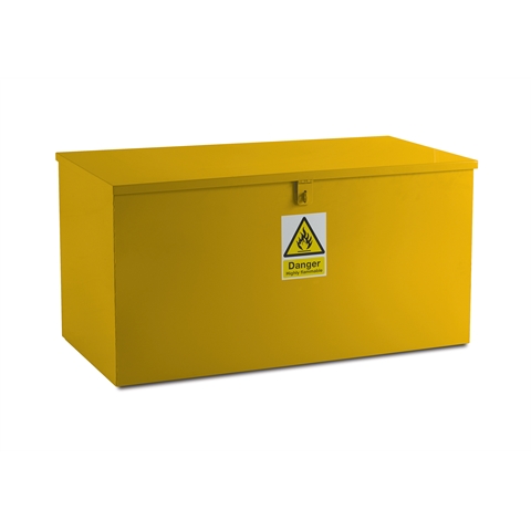 Yellow - Large Hazardous  Flat Top Bin -   H600mm x W1200mm x D600mm