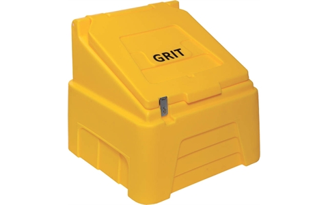 Yellow 200L Grit Bin - H710mm x W750mm x D720mm