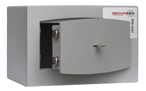Mini Vault Cash and Valuables Safe - 22kg - Key Locking -   H250mm x W374mm x D274mm
