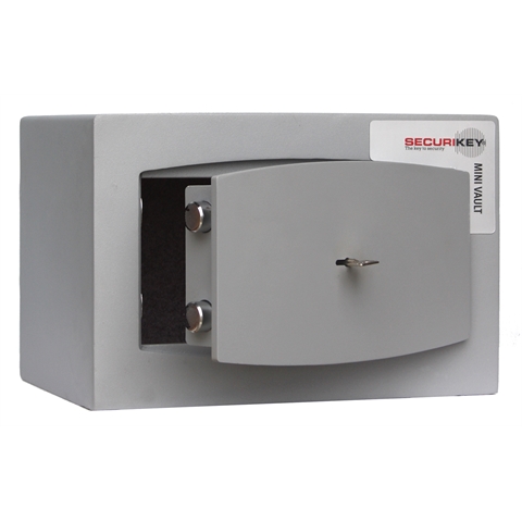 Mini Vault Cash and Valuables Safe - 22kg - Key Locking -   H250mm x W374mm x D274mm