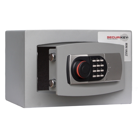 Mini Vault Cash and Valuables Safe - 22kg - Electric Locking -   H250mm x W374mm x D274mm