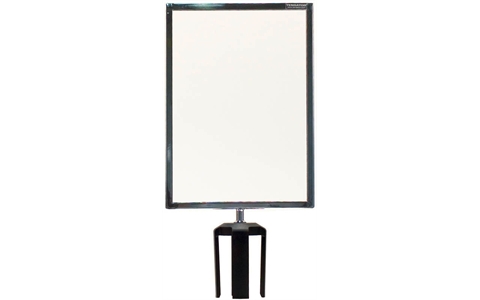 Polished Chrome A4 Portrait Sign Holder - Overall Size  H297mm x W210mm x D80mm