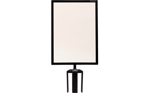 Black A4 Portrait Sign Holder - Overall Size  H297mm x W210mm x D80mm