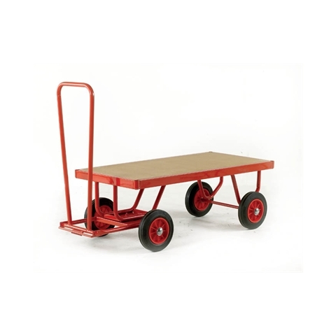 Plywood Deck Turntable Trucks - With Solid Rubber Wheels - Load Capacity 500Kg - Platform Size  H450mm x W600mm x D1200mm