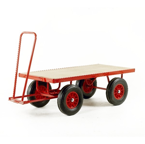 Plywood Deck Turntable Trucks - With Solid Rubber Wheels - Load Capacity 500Kg - Platform Size  H450mm x W600mm x D1200mm