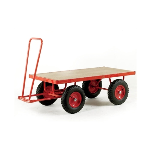 Plywood Deck Turntable Trucks - With Pneumatic Tyres - Load Capacity 750Kg -  Platform Size  H500mm x W760mm x D1500mm